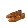 Cushionaire Women's Weston Hand Woven Dressy Ballet Flats In Cognac Woven In Animal Print