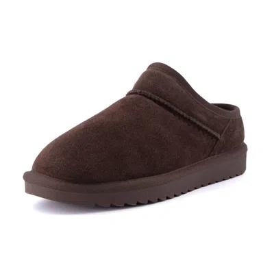 Cushionaire Women's Hilo 2 Premium Suede Slip-on House Slippers In Chocolate In Brown