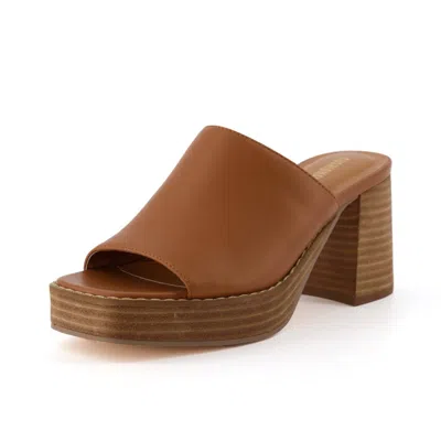 Cushionaire Women's Keeper Soft One Band Heel Sandal In Whiskey In Brown