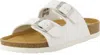 Cushionaire Women's Luna Crossover Toe Strap Sandals In White In White