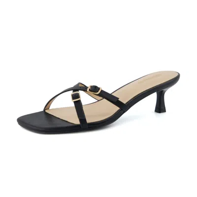 Cushionaire Women's Milan Kitten Heel Sandals In Black