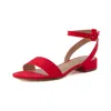 Cushionaire Women's Nila One Band Sandal In Red In Red