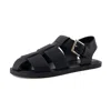 Cushionaire Women's Plaza Fisherman Sandal In Black Smooth In Multi