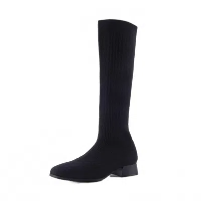 Cushionaire Women's Rialto Knit Knee-high Boot In Knit Black