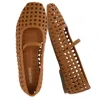 Cushionaire Women's Weavy Squared Toe Woven Ballet Flat In Cognac Woven In Multi