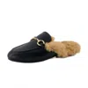 Cushionaire Women's Yoga Slip On Mule In Black Fur In Multi
