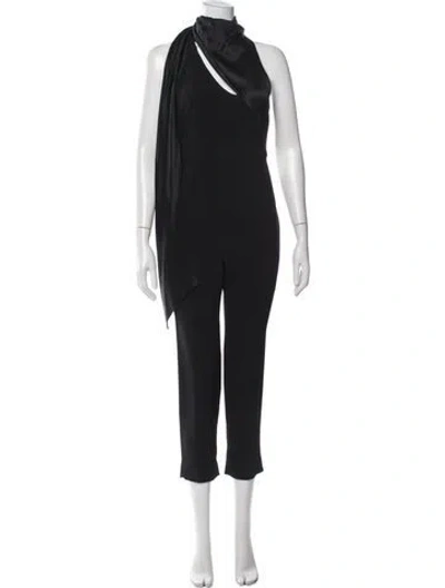 Pre-owned Cushnie Asymmetrical Jumpsuit In Black