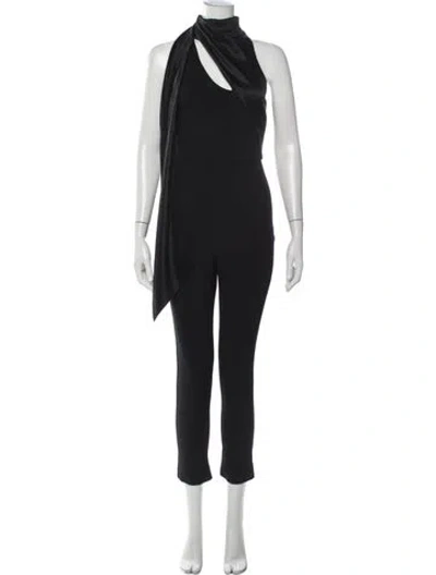 Pre-owned Cushnie Asymmetrical Jumpsuit In Black
