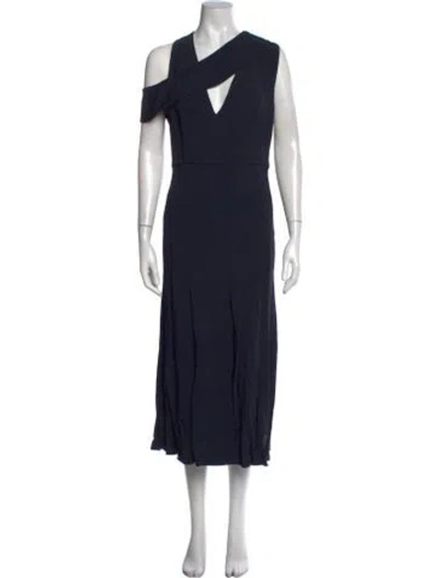 Pre-owned Cushnie Asymmetrical Long Dress In Black