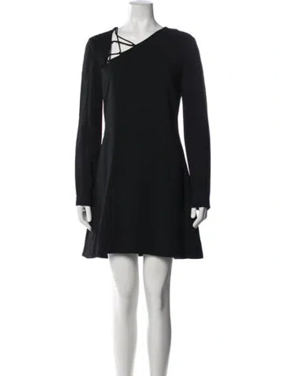 Pre-owned Cushnie Asymmetrical Mini Dress In Black