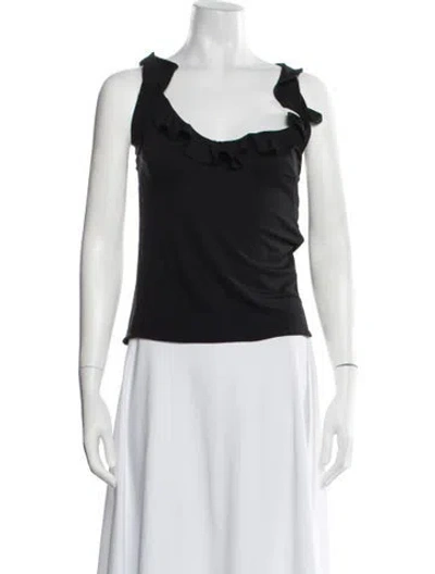 Pre-owned Cushnie Asymmetrical Sleeveless Top In Black