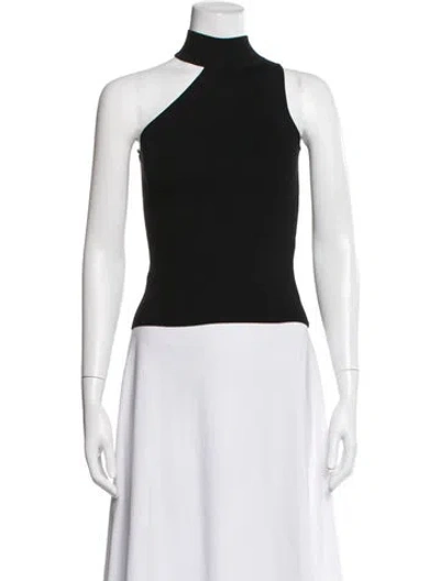 Pre-owned Cushnie Asymmetrical Sleeveless Top In Black