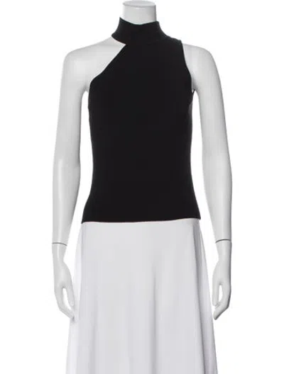 Pre-owned Cushnie Asymmetrical Sleeveless Top In Black