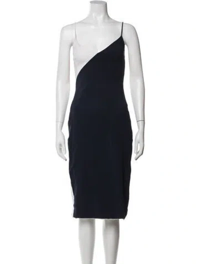 Pre-owned Cushnie Colorblock Pattern Knee-length Dress In Black