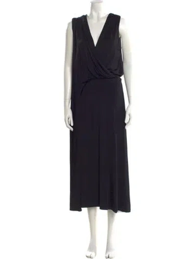 Pre-owned Cushnie Cowl Neck Long Dress In Black