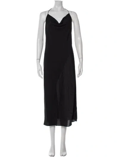 Pre-owned Cushnie Cowl Neck Long Dress W/ Tags In Black