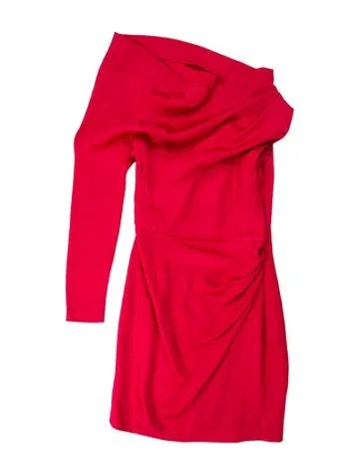 Pre-owned Cushnie Cowl Neck Mini Dress In Red