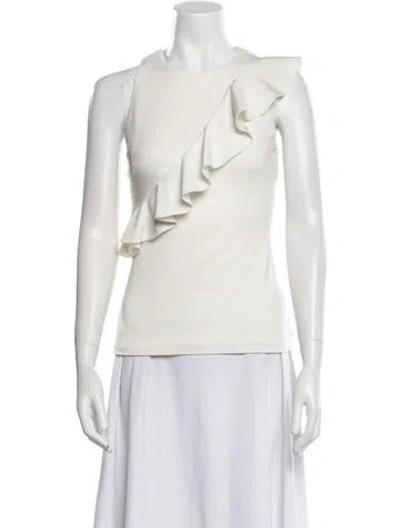 Pre-owned Cushnie Cowl Neck Sleeveless Top In Neutral