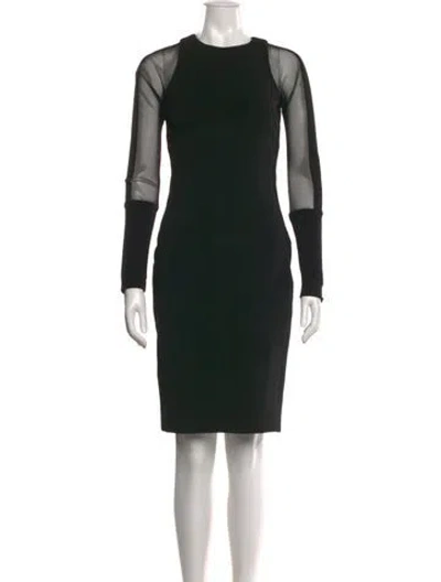 Pre-owned Cushnie Crew Neck Knee-length Dress In Black