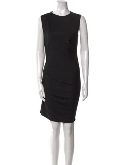 Pre-owned Cushnie Crew Neck Knee-length Dress In Black