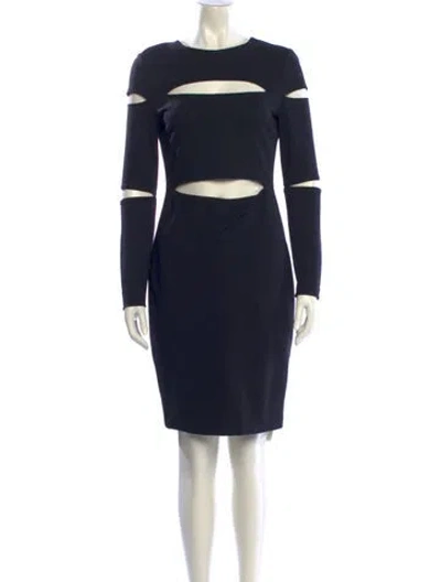 Pre-owned Cushnie Crew Neck Knee-length Dress In Black
