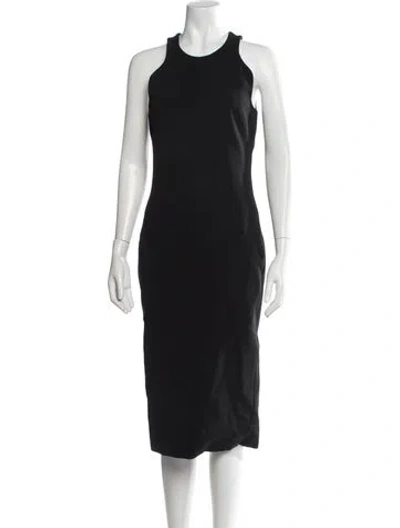 Pre-owned Cushnie Crew Neck Knee-length Dress In Black