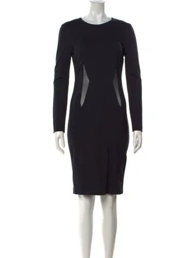 Pre-owned Cushnie Crew Neck Knee-length Dress In Black