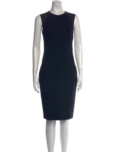 Pre-owned Cushnie Crew Neck Knee-length Dress In Blue