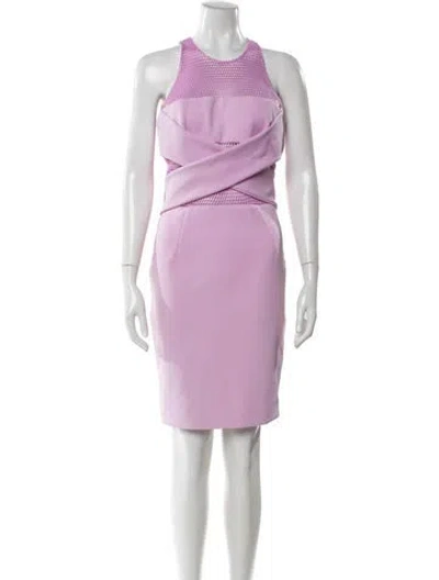 Pre-owned Cushnie Crew Neck Knee-length Dress In Pink