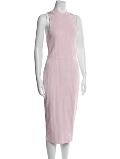 Pre-owned Cushnie Crew Neck Midi Length Dress W/ Tags In Pink
