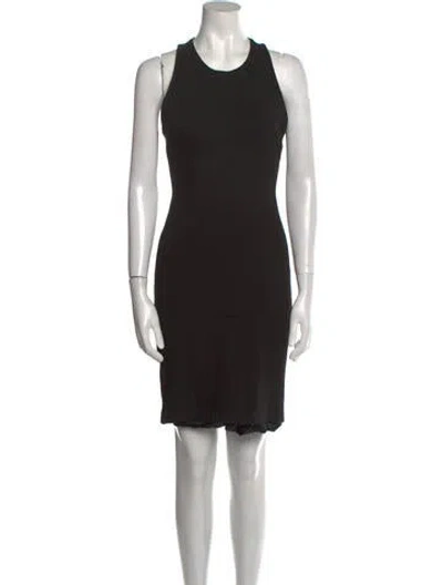 Pre-owned Cushnie Crew Neck Mini Dress In Black