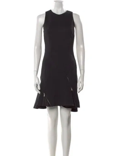 Pre-owned Cushnie Crew Neck Mini Dress In Black