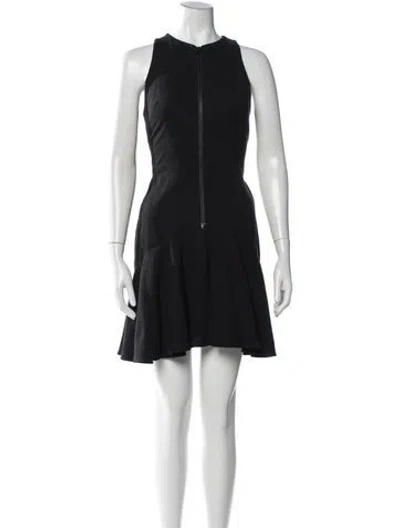 Pre-owned Cushnie Crew Neck Mini Dress In Black