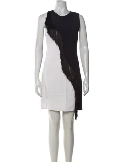 Pre-owned Cushnie Crew Neck Mini Dress In Black
