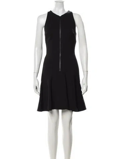 Pre-owned Cushnie Crew Neck Mini Dress In Black