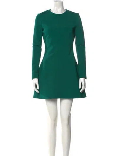 Pre-owned Cushnie Crew Neck Mini Dress In Green