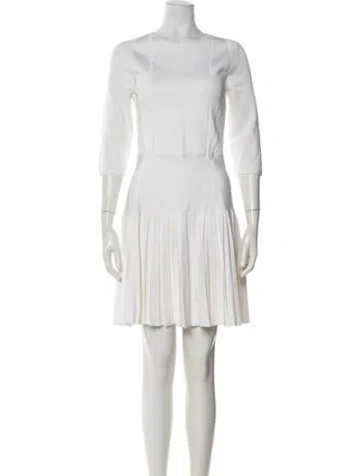 Pre-owned Cushnie Crew Neck Mini Dress In Neutral