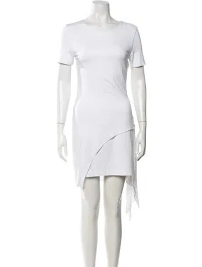Pre-owned Cushnie Crew Neck Mini Dress In White