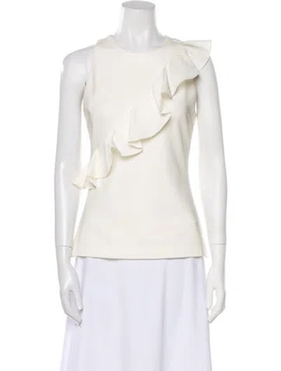 Pre-owned Cushnie Crew Neck Sleeveless Top In Neutral