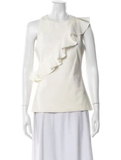 Pre-owned Cushnie Crew Neck Sleeveless Top In Neutral