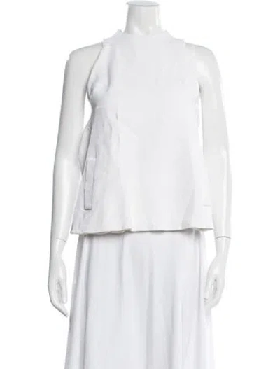 Pre-owned Cushnie Crew Neck Sleeveless Top In Neutral