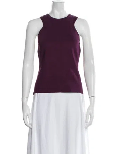 Pre-owned Cushnie Crew Neck Sweater In Purple