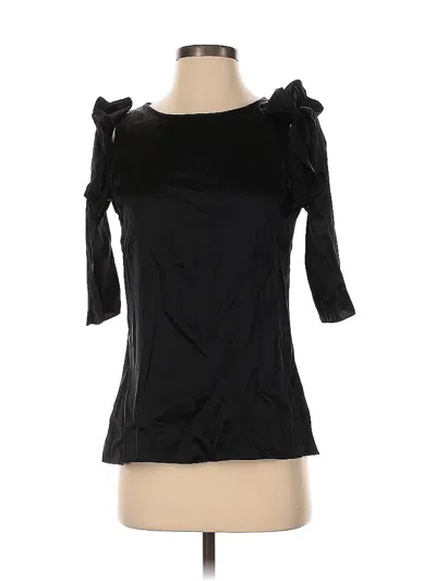 Pre-owned Cushnie Et Ochs 3/4 Sleeve Top Black Sweetheart Neckline Tops