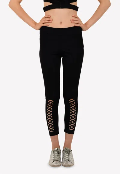 Cushnie Et Ochs Leggings With Sliced Cut-out In Black