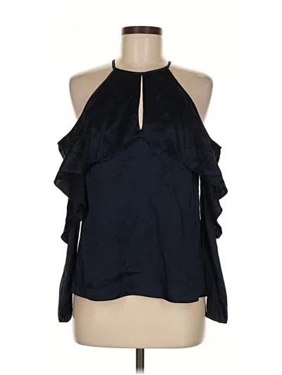 Pre-owned Cushnie Et Ochs Sleeveless Silk Top Black Halter Neckline Tops