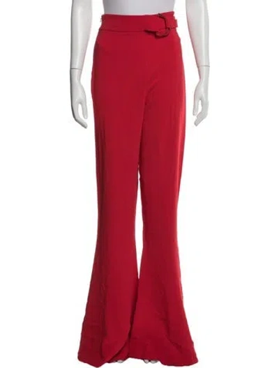 Pre-owned Cushnie Flared Pants In Red