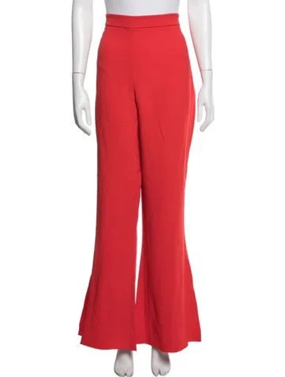 Pre-owned Cushnie Flared Pants In Red