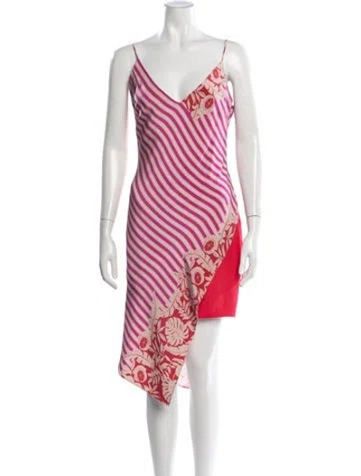 Pre-owned Cushnie Floral Print Mini Dress In Purple