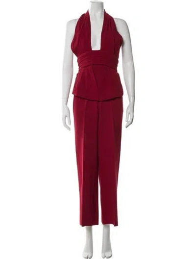 Pre-owned Cushnie Halterneck Jumpsuit In Pink