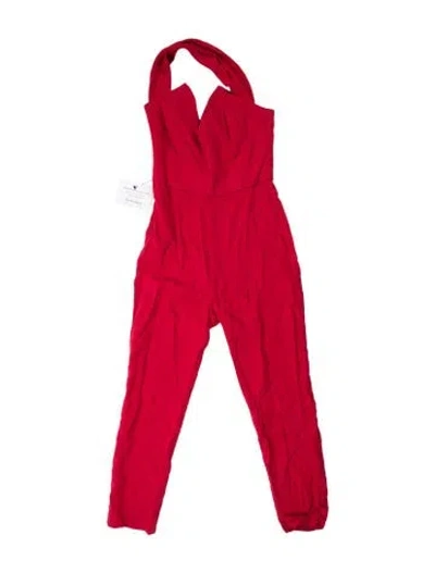 Pre-owned Cushnie Halterneck Jumpsuit In Red